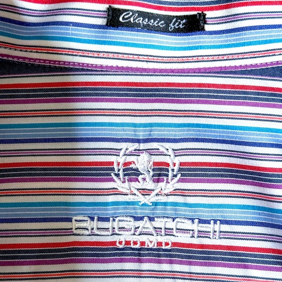 Bugatchi Uomo Striped Button Down Long Sleeve Shirt - Picture 4 of 4